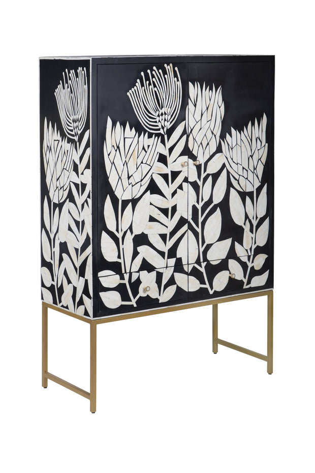 Bone Inlay Buffet Drinks Cabinet / Bar Cabinet