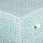 Bone Inlay Chest / Buffet 6 Drawer Chest of Drawers - Pastel Green