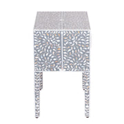 Mother of Pearl Inlay Bedside Table (LARGE) - Dark Grey