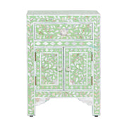 Mother of Pearl Inlay Bedside Table - Light Green