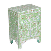 Mother of Pearl Inlay Bedside Table - Light Green