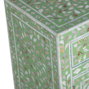 Mother of Pearl Inlay Bedside Table - Light Green