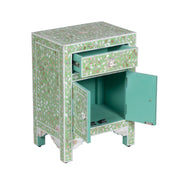 Mother of Pearl Inlay Bedside Table - Light Green