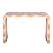 Bone Inlay Waterfall Hall Table or Side Table - Apricot