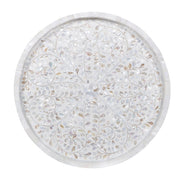 Round Mother of Pearl Inlay Tray - White Floral