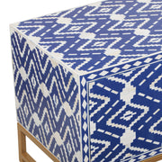 Bone Inlay Entertainment Unit / TV Stand - Indigo Blue Ikat