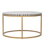 Bone Inlay Coffee Table - Zebra