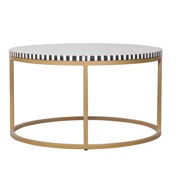 Bone Inlay Coffee Table - Zebra