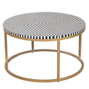 Bone Inlay Coffee Table - Zebra