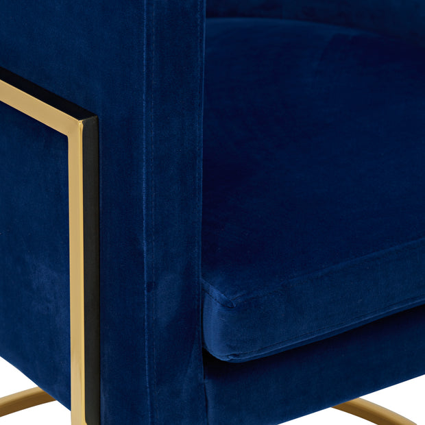 The Lexington Arm Chair - Jewellery Blue Velvet – Abacus and Hunt