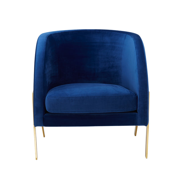 The SoHo Arm Chair - Jewellery Blue Velvet – Abacus and Hunt